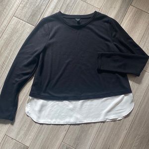 Ann Taylor Mixed Media Blouse